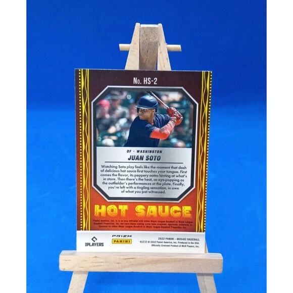 Juan Soto #HS-2 2022 Panini Mosaic Hot Sauce Green Prizm National Mets - Picture 4 of 5